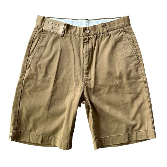 Roundtree and Yorke Mens Khaki Relaxed Fit Cotton Shorts 32 - Picture 1 of 5
